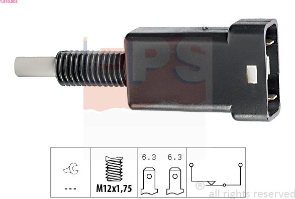 EPS 1.810.003 - Brake Light Switch www.parts5.com