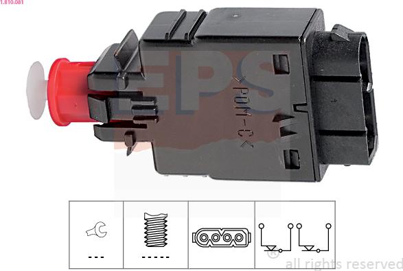EPS 1.810.081 - Выключатель фонаря сигнала торможения www.parts5.com