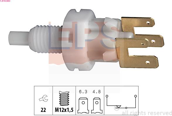 EPS 1.810.083 - Brake Light Switch www.parts5.com