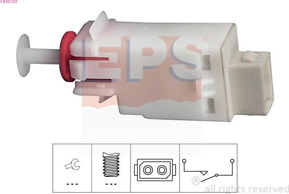EPS 1.810.123 - Kapcsoló, kuplungműködtetés (tempomat) www.parts5.com