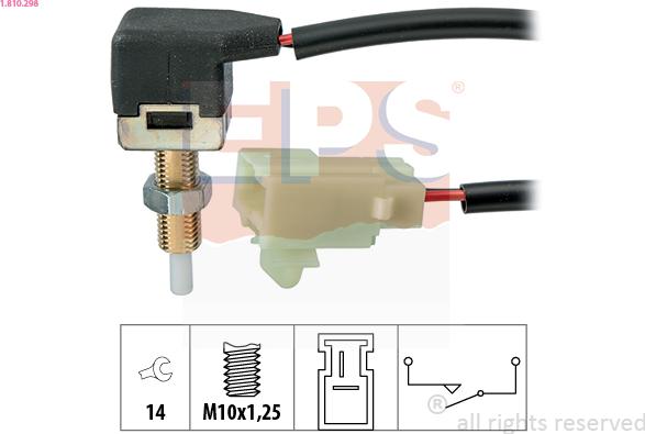 EPS 1.810.298 - Switch, clutch control (cruise control) www.parts5.com