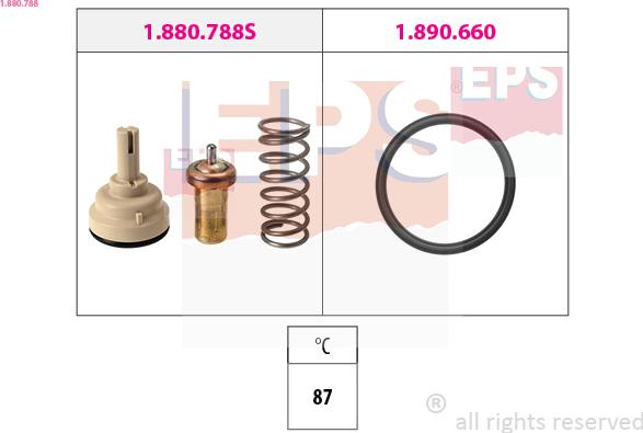 EPS 1.880.788 - Thermostat, coolant www.parts5.com