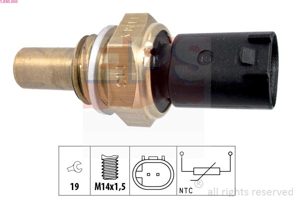 EPS 1.830.350 - Sensor, oil temperature www.parts5.com