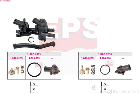 EPS 1.879.955KK - Thermostat, coolant www.parts5.com