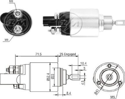 ERA ZM8381 - Solenoid Switch, starter www.parts5.com