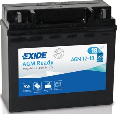 Exide AGM12-18 - Стартерная аккумуляторная батарея, АКБ www.parts5.com