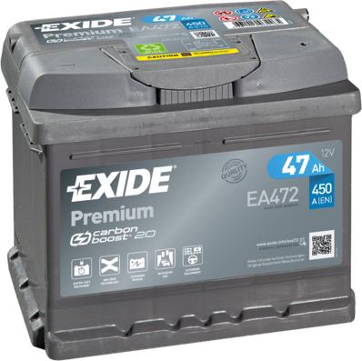 Exide EA472 - Стартерная аккумуляторная батарея, АКБ www.parts5.com
