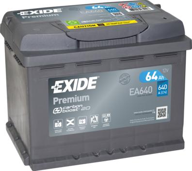 Exide EA640 - Стартерная аккумуляторная батарея, АКБ www.parts5.com