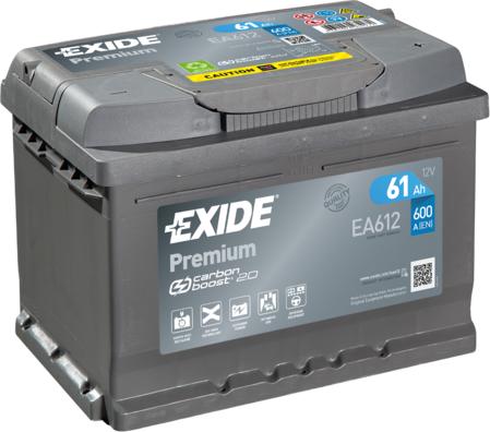 Exide EA612 - Стартерная аккумуляторная батарея, АКБ www.parts5.com