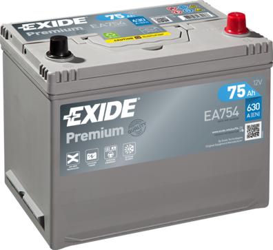 Exide EA754 - Akumulator www.parts5.com