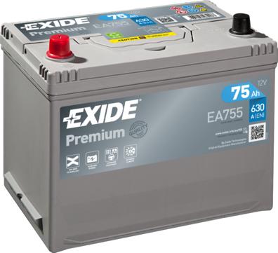 Exide EA755 - Akumulator www.parts5.com
