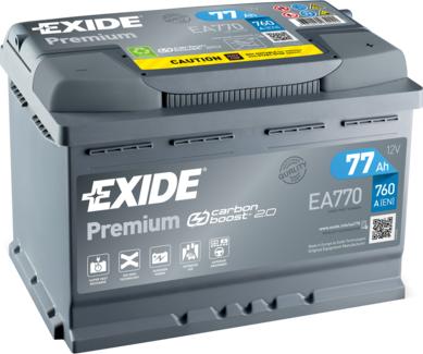 Exide EA770 - Стартерная аккумуляторная батарея, АКБ www.parts5.com