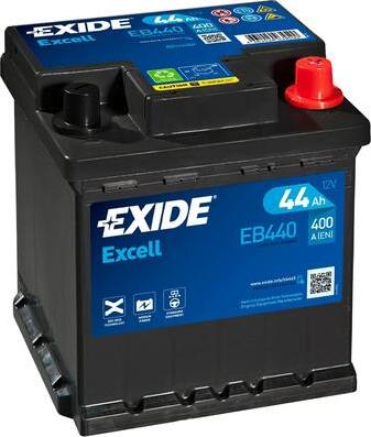 Exide EB440 - Стартерная аккумуляторная батарея, АКБ www.parts5.com
