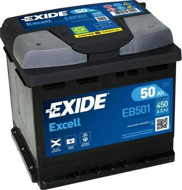 Exide EB501 - Indító akkumulátor www.parts5.com