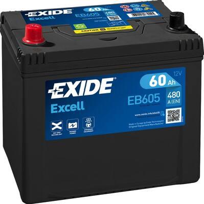 Exide EB605 - Стартерная аккумуляторная батарея, АКБ www.parts5.com