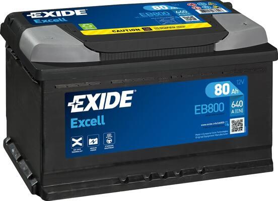 Exide EB800 - Стартерная аккумуляторная батарея, АКБ www.parts5.com