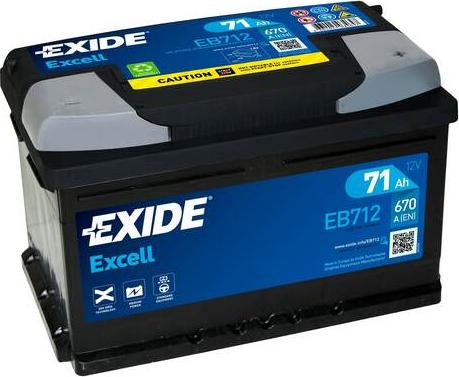 Exide EB712 - Starter Battery www.parts5.com