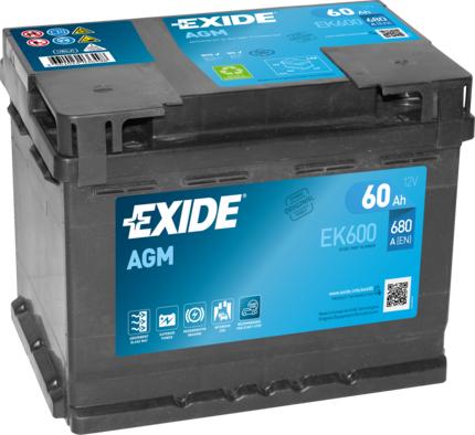 Exide EK600 - Starter Battery www.parts5.com