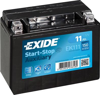 Exide EK111 - Starter Battery www.parts5.com