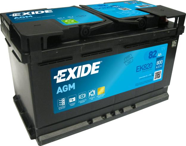 Exide EK820 - Стартерная аккумуляторная батарея, АКБ www.parts5.com