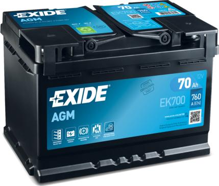 Exide EK700 - Стартерная аккумуляторная батарея, АКБ www.parts5.com