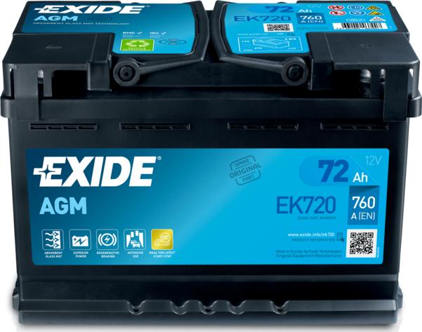 Exide EK720 - Starter Battery www.parts5.com