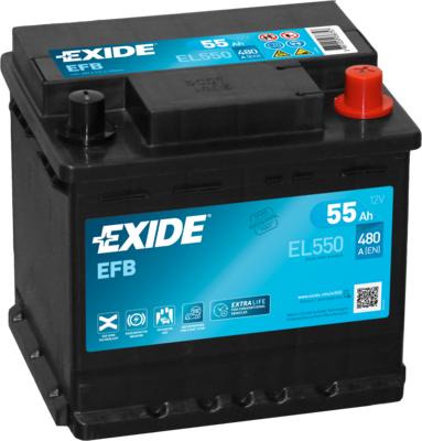 Exide EL550 - Starterbatterie www.parts5.com
