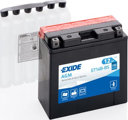 Exide ET14B-BS - Starter Battery www.parts5.com