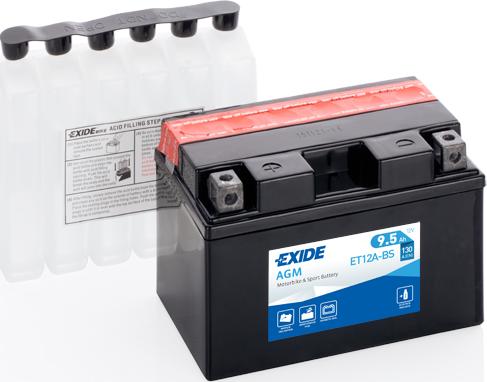 Exide ET12A-BS - Starter Battery www.parts5.com