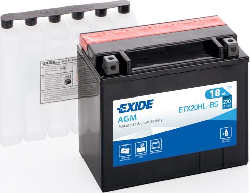 Exide ETX20HL-BS - Стартерная аккумуляторная батарея, АКБ www.parts5.com