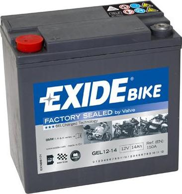 Exide GEL12-14  - Starter Battery www.parts5.com