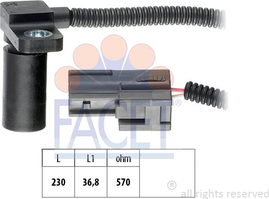 FACET 9.0233 - RPM Sensor, automatic transmission www.parts5.com