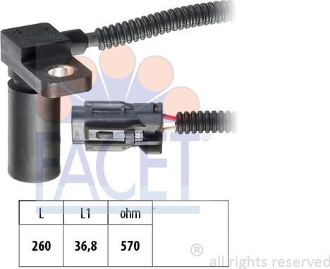 FACET 9.0232 - RPM Sensor, automatic transmission www.parts5.com