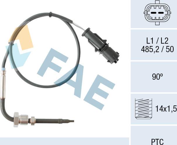 FAE 68080 - Sensor, exhaust gas temperature www.parts5.com