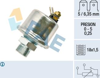 FAE 14990 - Αισθητήρας, πίεση λαδιού www.parts5.com