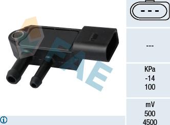 FAE 16109 - Sensor, exhaust pressure www.parts5.com