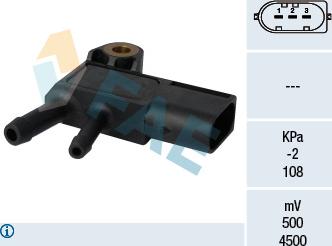 FAE 16100 - Sensor, exhaust pressure www.parts5.com