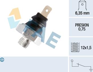 FAE 11400 - Αισθητήρας, πίεση λαδιού www.parts5.com