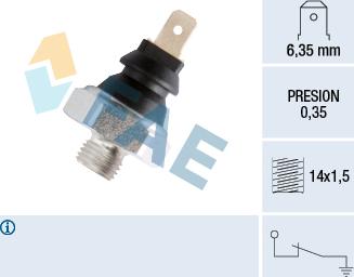 FAE 11410 - Sensor, presión de aceite www.parts5.com