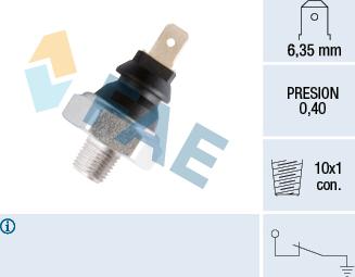FAE 11060 - Αισθητήρας, πίεση λαδιού www.parts5.com