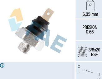 FAE 11340 - Sensor, presión de aceite www.parts5.com