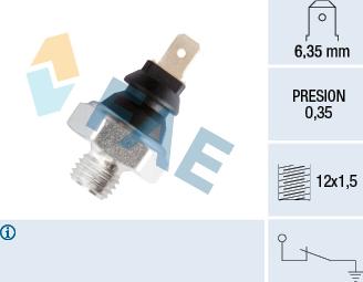 FAE 11200 - Sensor, presión de aceite www.parts5.com