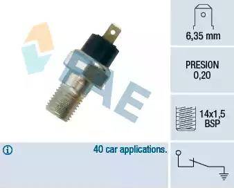 FAE 12020 - Sender Unit, oil pressure www.parts5.com