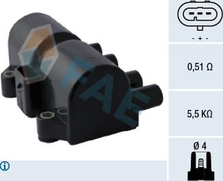 FAE 80317 - Ignition Coil www.parts5.com