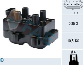 FAE 80222 - Ignition Coil www.parts5.com