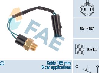 FAE 36610 - Temperature Switch, radiator / air conditioner fan www.parts5.com