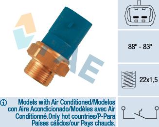 FAE 36260 - Temperature Switch, radiator / air conditioner fan www.parts5.com