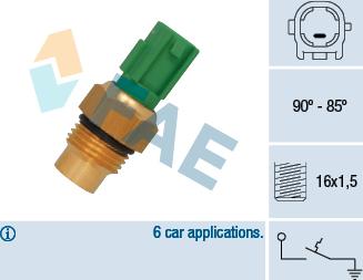 FAE 36711 - Temperature Switch, radiator / air conditioner fan www.parts5.com