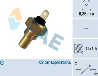 FAE 31460 - Sensor, temperatura del refrigerante www.parts5.com