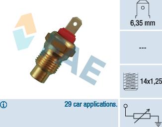 FAE 31590 - Sensor, temperatura del refrigerante www.parts5.com